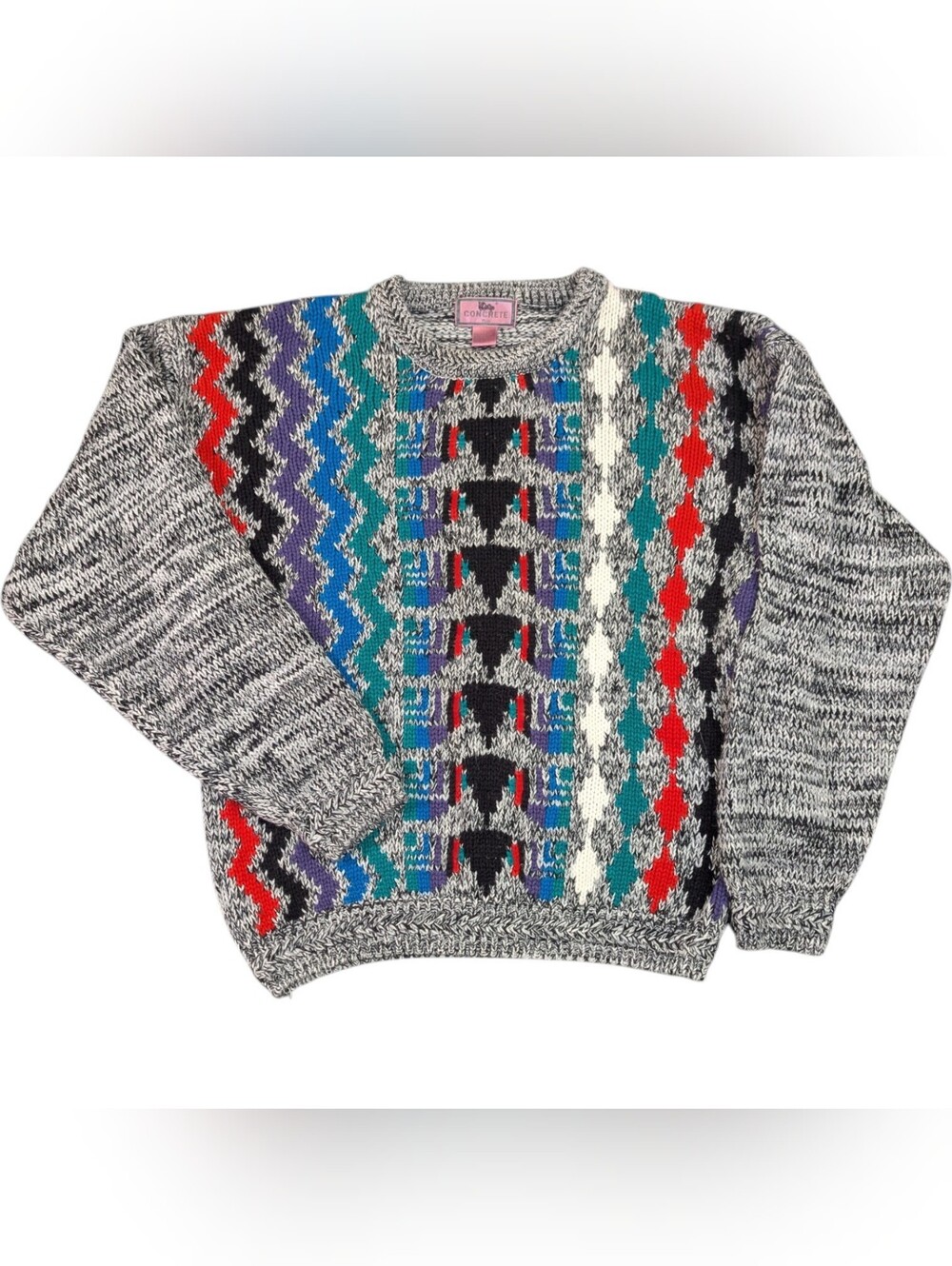 Vintage Grandpa Coogie Style Thick Knitted Sweater Women's Size Large Cottagecor